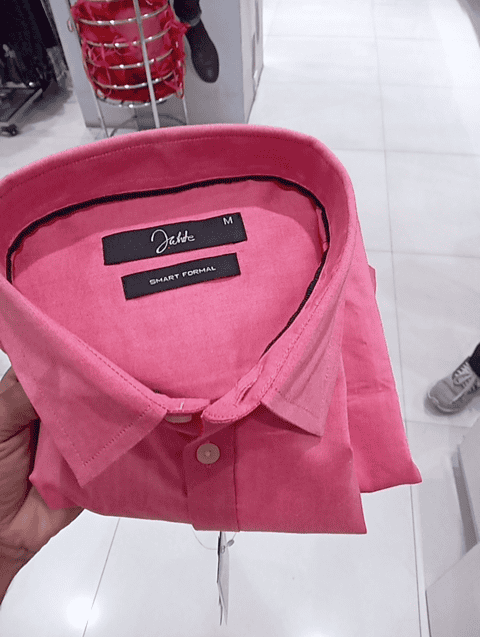red chambray formal shirt - 20764222 - Zoom Image - 0