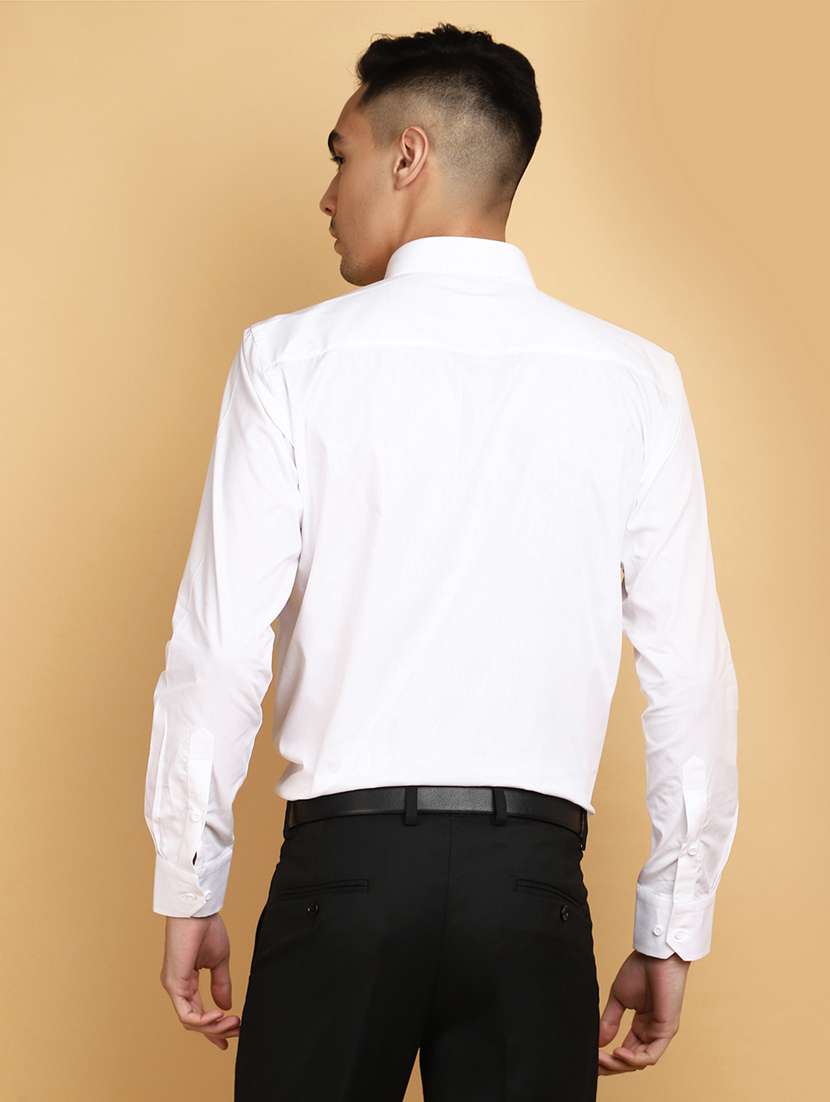 white cotton formal shirt - 20764254 -  Standard Image - 3