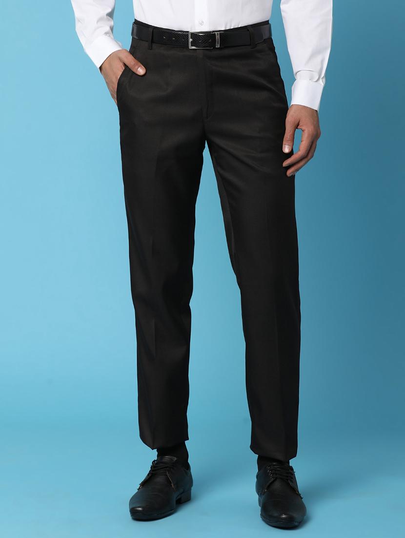 men solid mid rise full length formal trouser - 20764309 - Zoom Image - 0