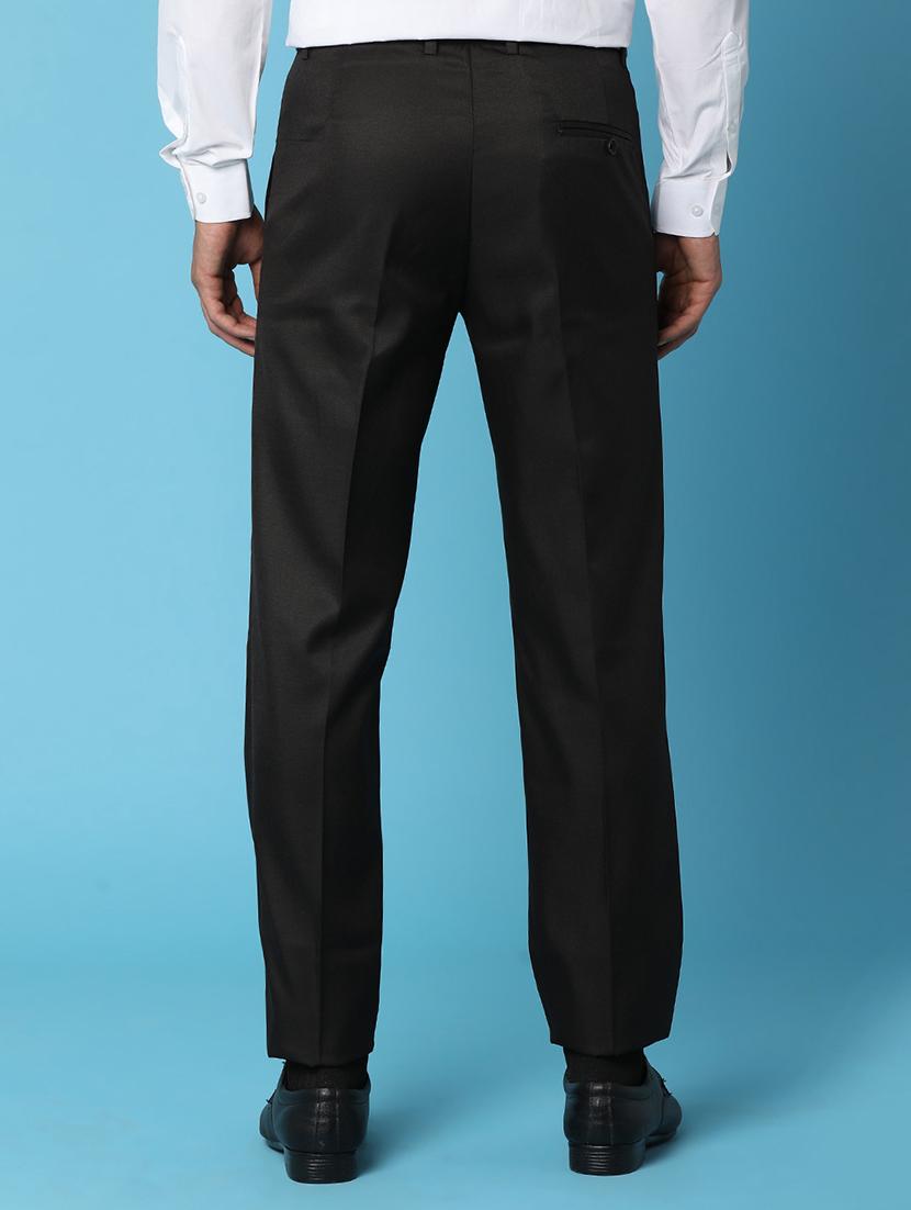 men solid mid rise full length formal trouser - 20764309 - Standard Image - 3