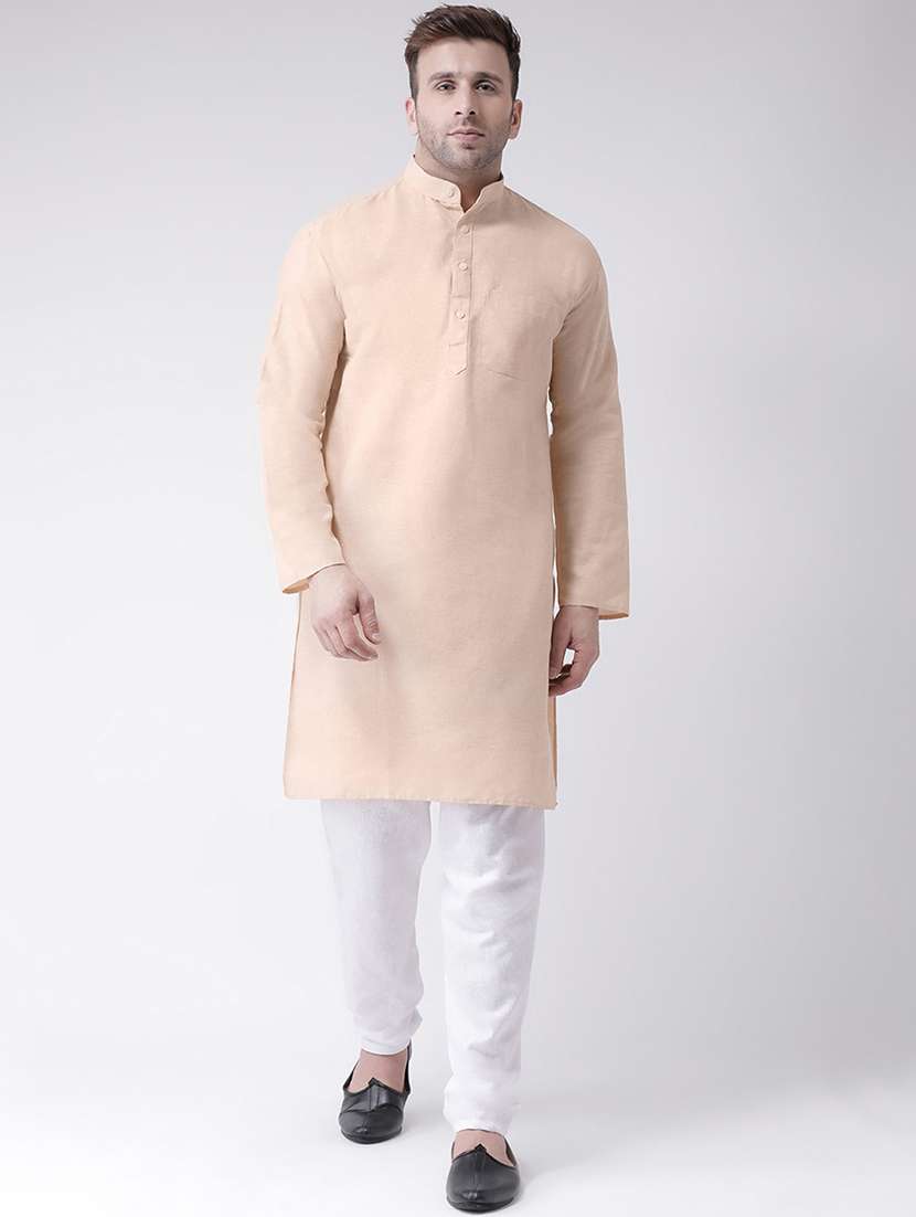 pink cotton blend kurta pyjama ethnic wear set - 20764723 - Zoom Image - 0