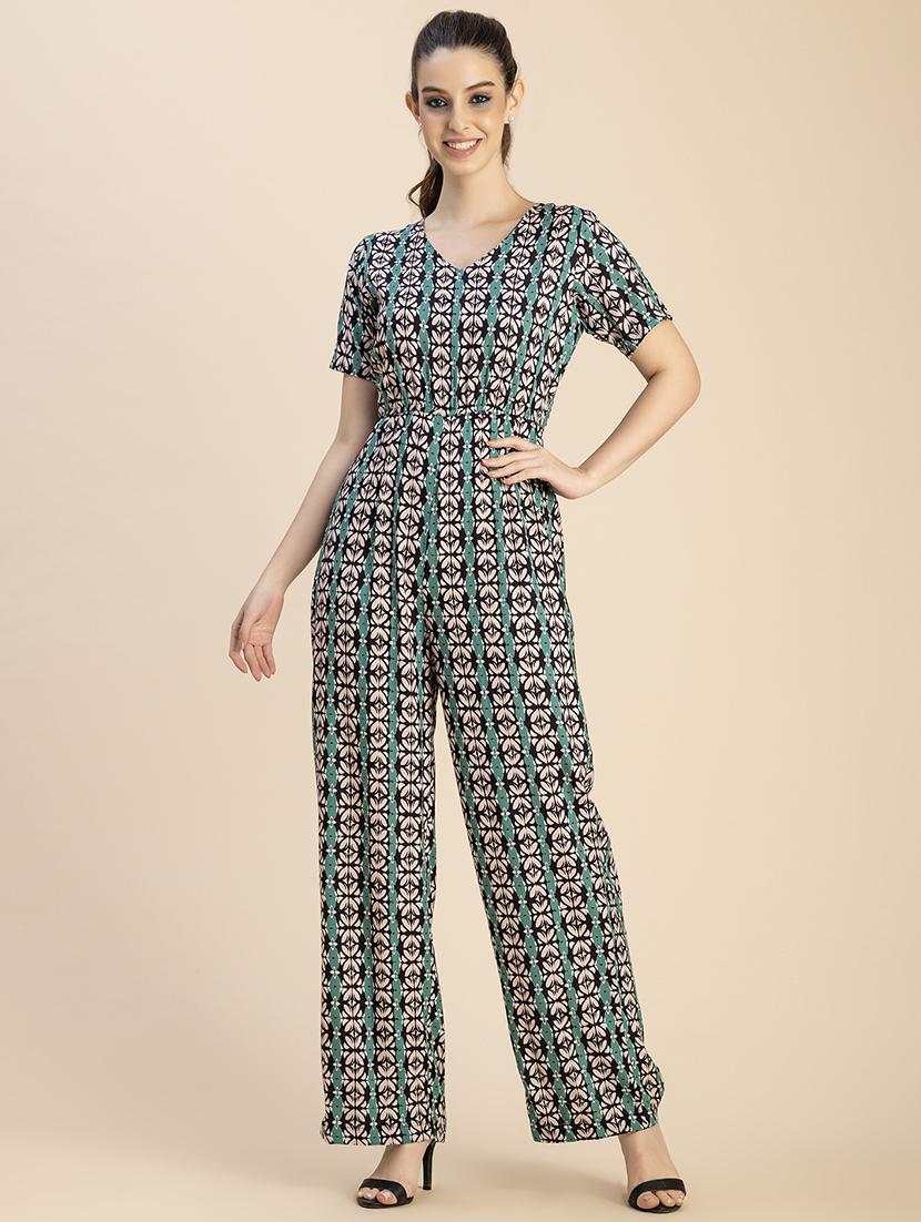 women multicolored printed full leg jumpsuit - 20765914 - Zoom Image - 0