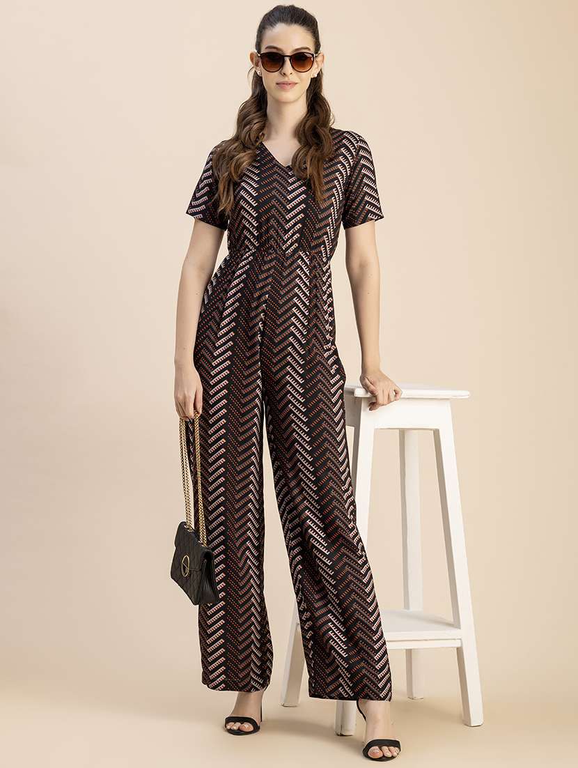 women printed full length jumpsuit - 20765915 - Standard Image - 3