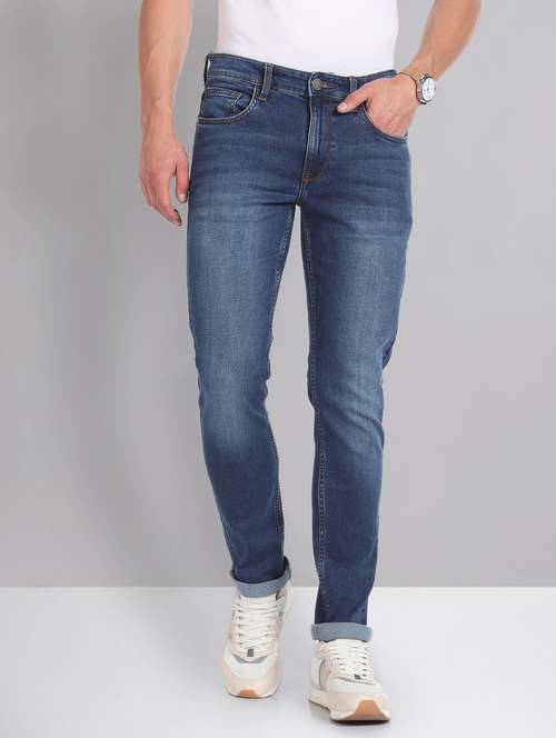 blue cotton plain jeans - 20766893 -  Standard Image - 0