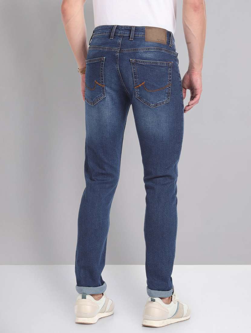 blue cotton plain jeans - 20766893 -  Standard Image - 3