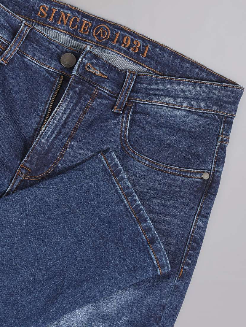 blue cotton plain jeans - 20766893 -  Standard Image - 5