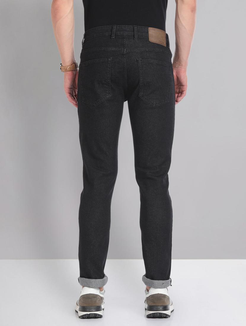 black cotton plain jeans - 20766896 - Standard Image - 3