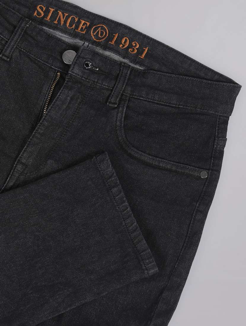 black cotton plain jeans - 20766896 - Standard Image - 5