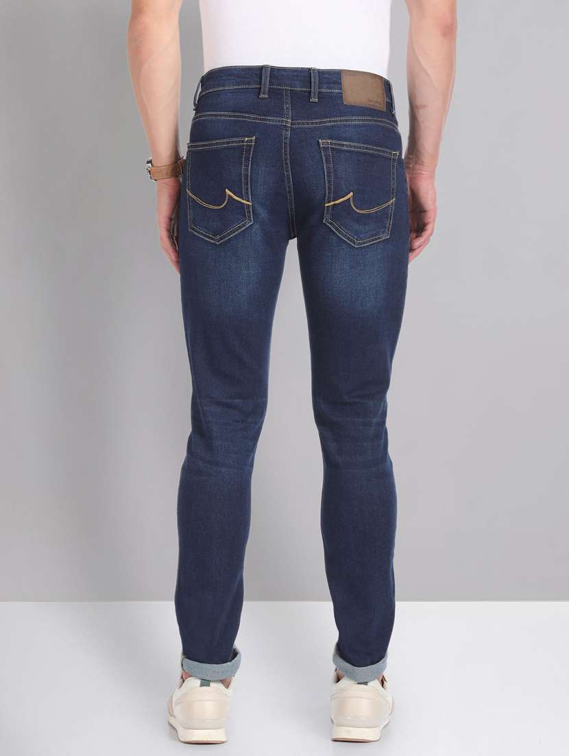 blue cotton plain jeans - 20766899 -  Standard Image - 3