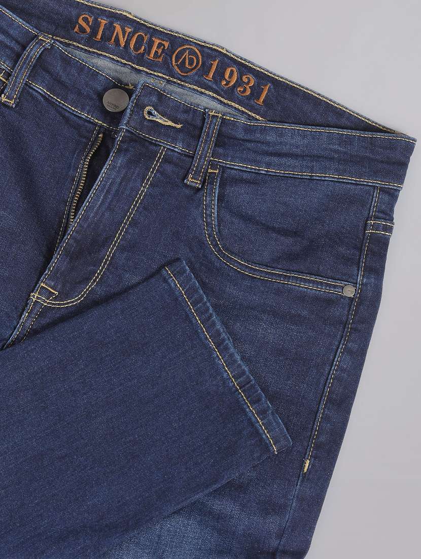 blue cotton plain jeans - 20766899 -  Standard Image - 5