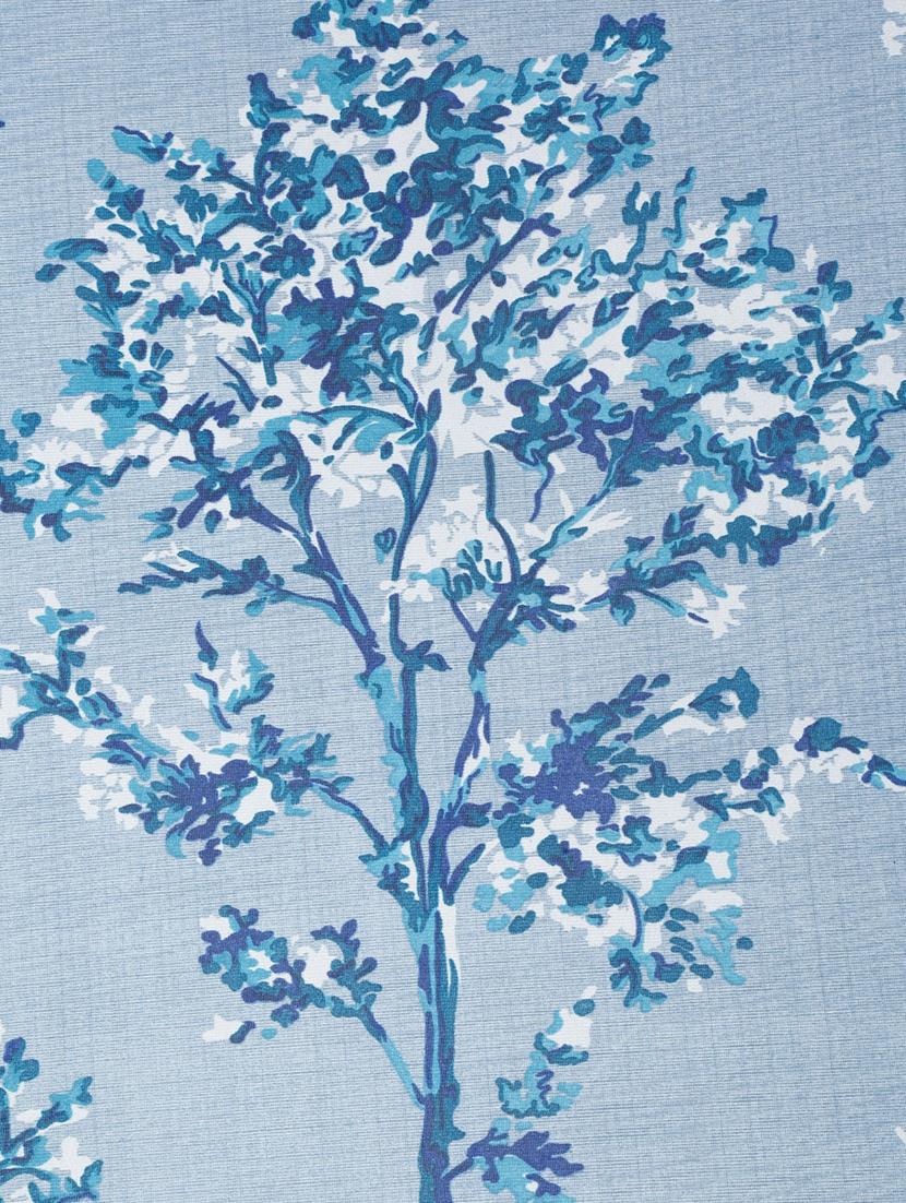 fashion string 3 pieces floral blossoms eyelet polyester door curtains - 7 feet, blue - 20766909 - Standard Image - 3