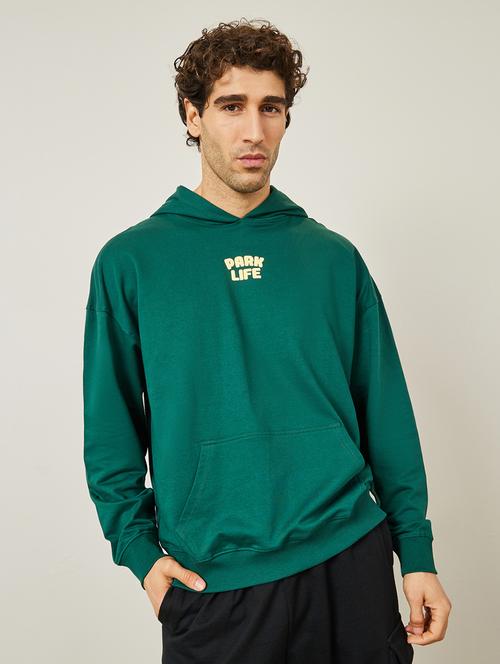 green cotton back print sweatshirt - 20767323 -  Standard Image - 0