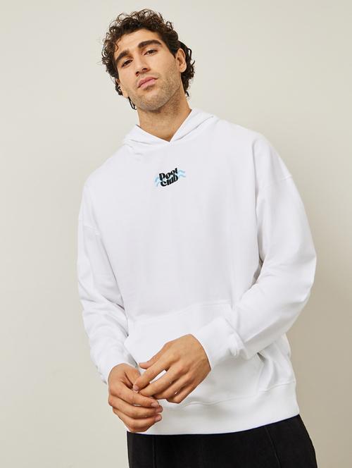 white cotton back print sweatshirt - 20767324 - Standard Image - 0