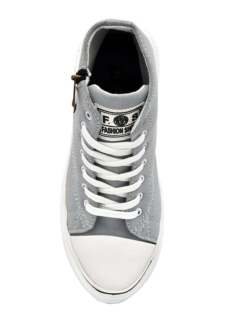 grey fabric sneakers - 20767378 -  Standard Image - 3