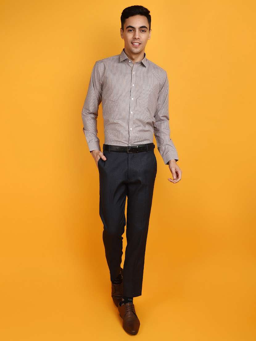 men checks printed formal shirt - 20767487 -  Standard Image - 3