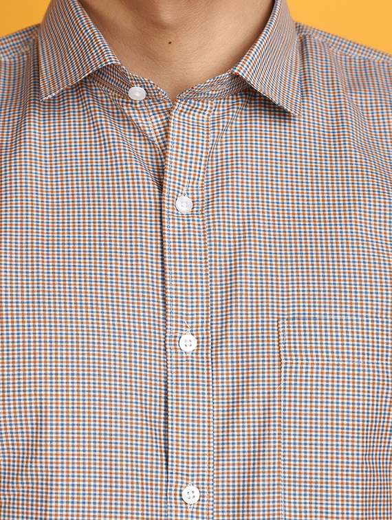 men checks printed formal shirt - 20767487 -  Standard Image - 5