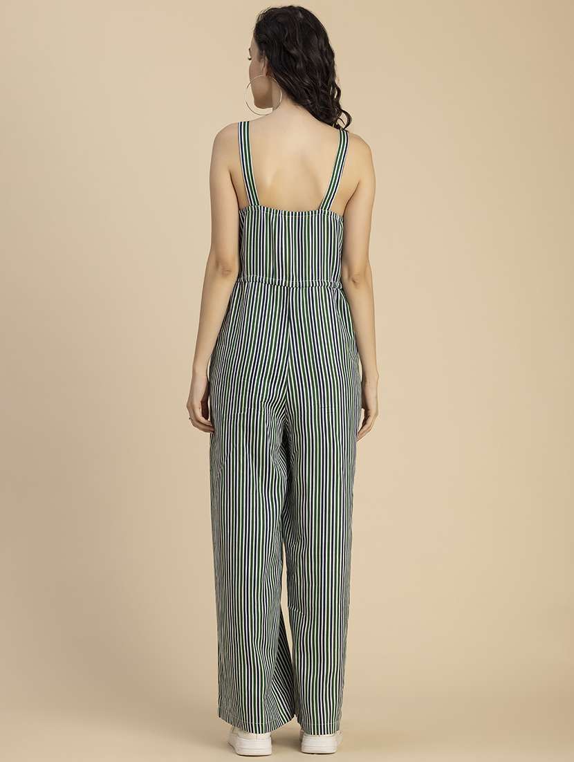 women striped sleeveless full leg jumpsuit - 20767569 -  Standard Image - 3