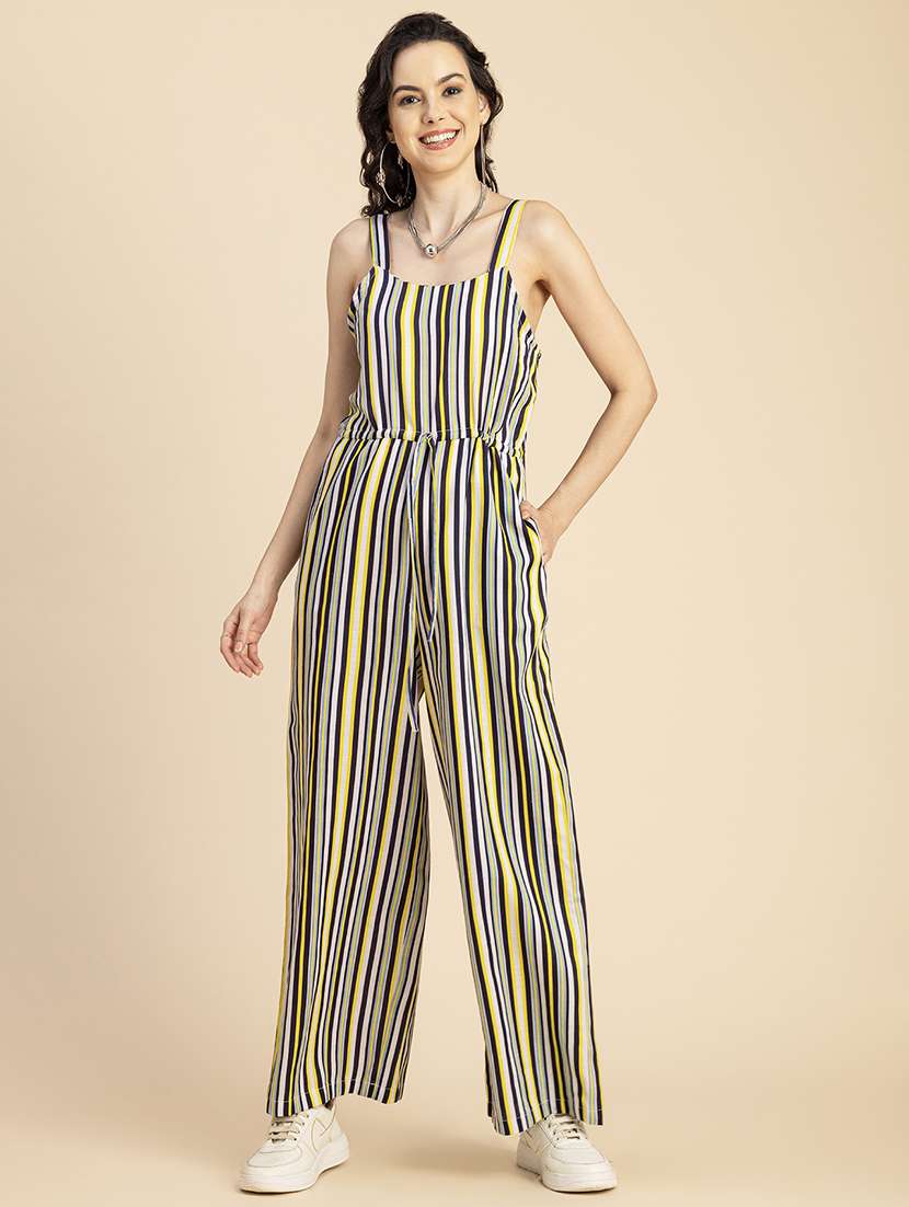 women striped full length jumpsuit - 20767571 -  Zoom Image - 0