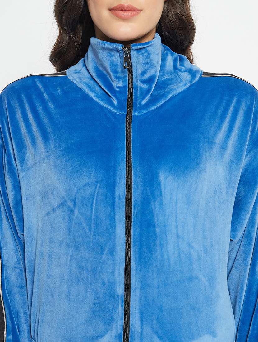 blue velvet pyjama nightwear set - 20767839 -  Standard Image - 5