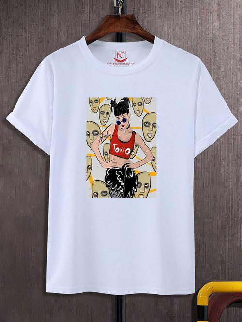 unisex graphic printed round neck tshirt - 20769291 - Standard Image - 0