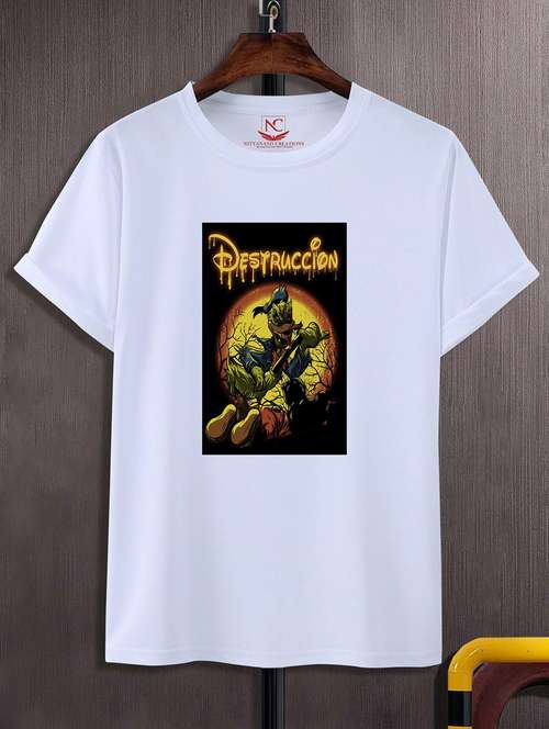 unisex graphic printed round neck tshirt - 20769300 - Standard Image - 0