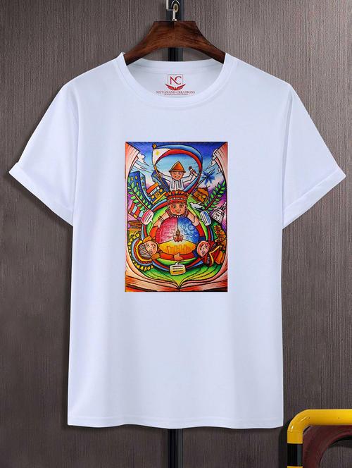 unisex graphic printed round neck tshirt - 20769317 - Standard Image - 0