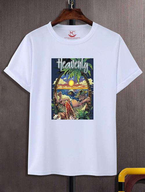 unisex graphic printed round neck tshirt - 20769818 - Standard Image - 0
