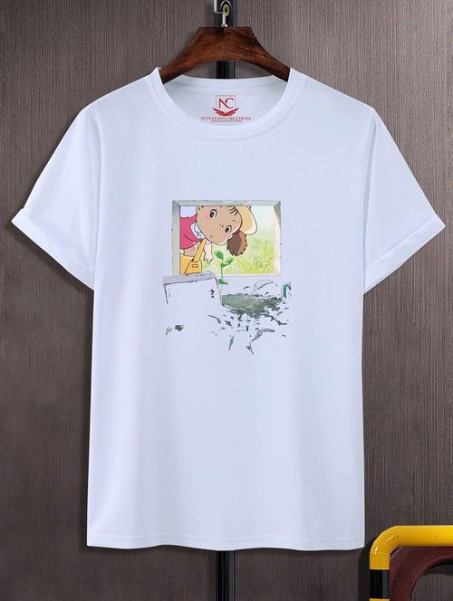 unisex graphic printed round neck tshirt - 20770100 - Standard Image - 0