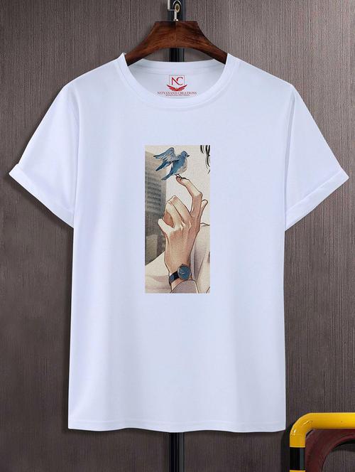 unisex graphic printed round neck tshirt - 20770205 -  Standard Image - 0