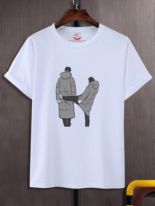unisex graphic printed round neck tshirt - 20770224 - Standard Image - 0