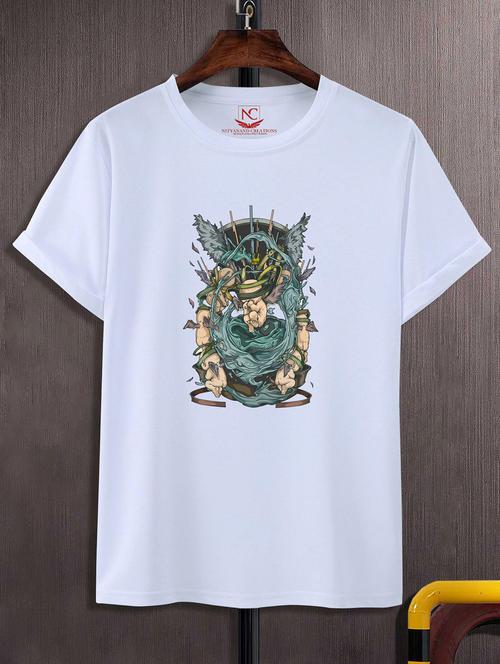 unisex graphic printed round neck tshirt - 20771089 - Standard Image - 0