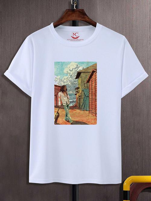 unisex graphic printed round neck tshirt - 20771309 -  Standard Image - 0