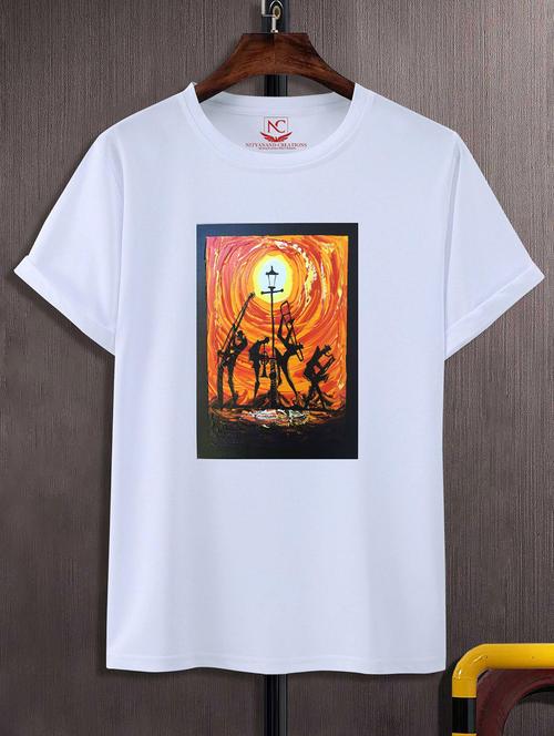 unisex graphic printed round neck tshirt - 20772465 - Standard Image - 0