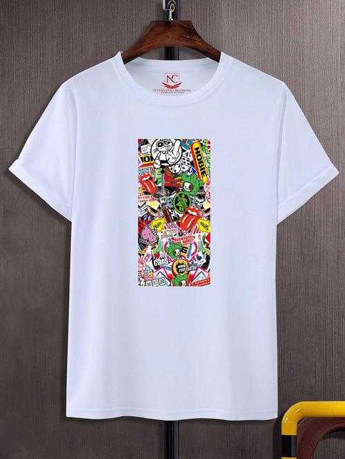 unisex graphic printed round neck tshirt - 20772502 - Standard Image - 0