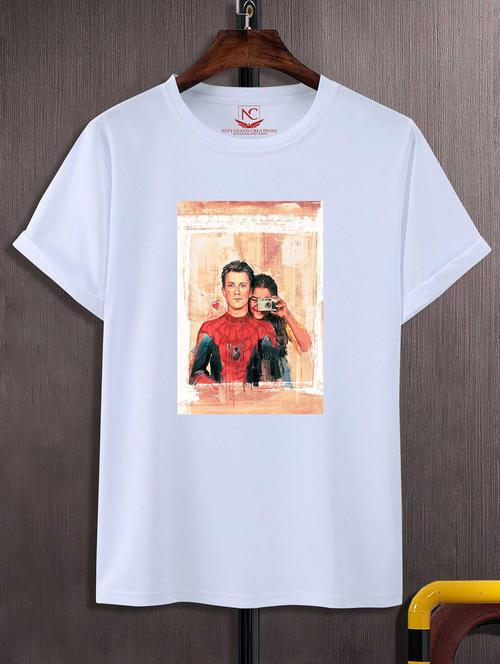 unisex graphic printed round neck tshirt - 20772880 - Standard Image - 0