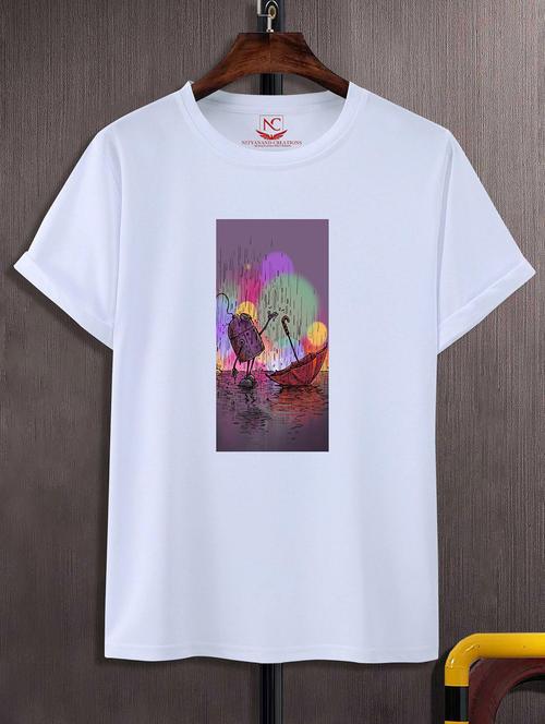 unisex graphic printed round neck tshirt - 20774126 - Standard Image - 0