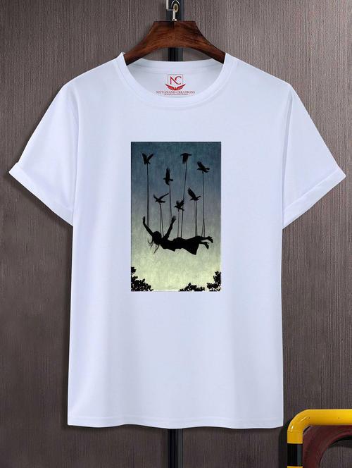 unisex graphic printed round neck tshirt - 20775445 - Standard Image - 0
