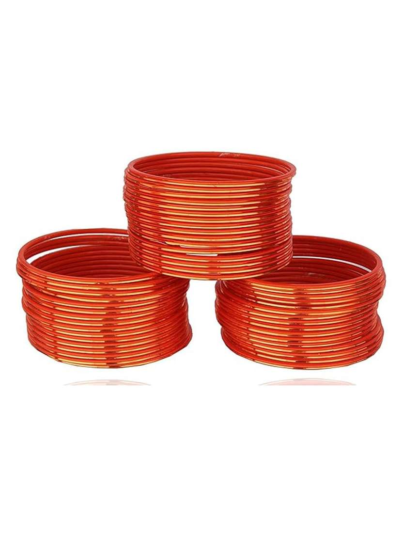 orange metal bangles - 20775579 -  Zoom Image - 0