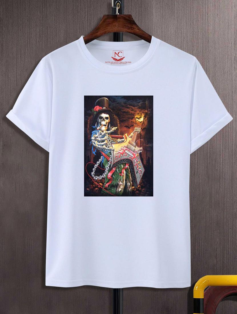 unisex white graphic printed t-shirt - 20775796 - Zoom Image - 0