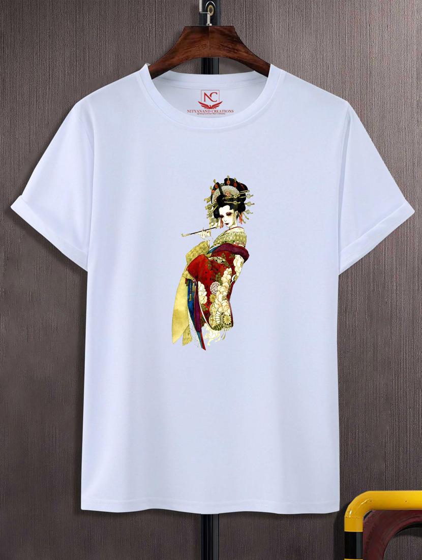 unisex white graphic printed t-shirt - 20775805 -  Zoom Image - 0