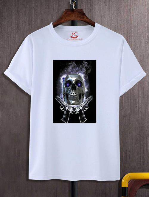 unisex white graphic printed t-shirt - 20775813 - Standard Image - 0