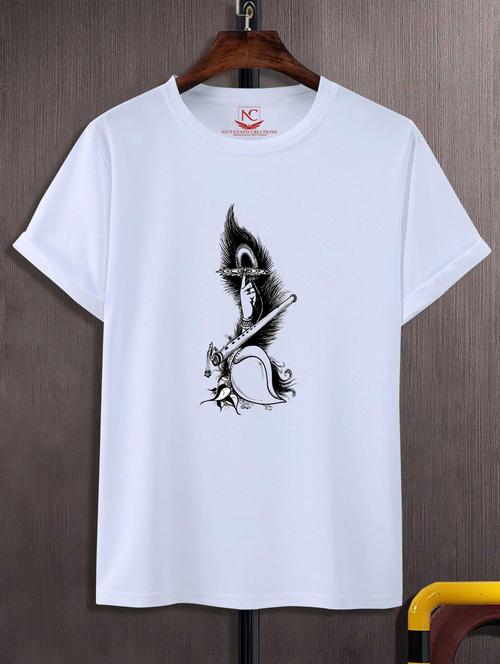 unisex white graphic printed t-shirt - 20775822 - Standard Image - 0