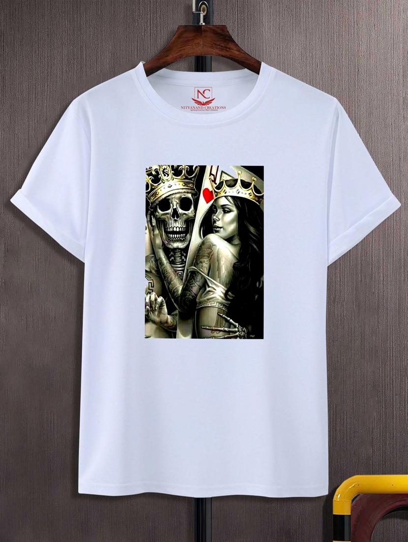 unisex white graphic printed t-shirt - 20775841 - Zoom Image - 0