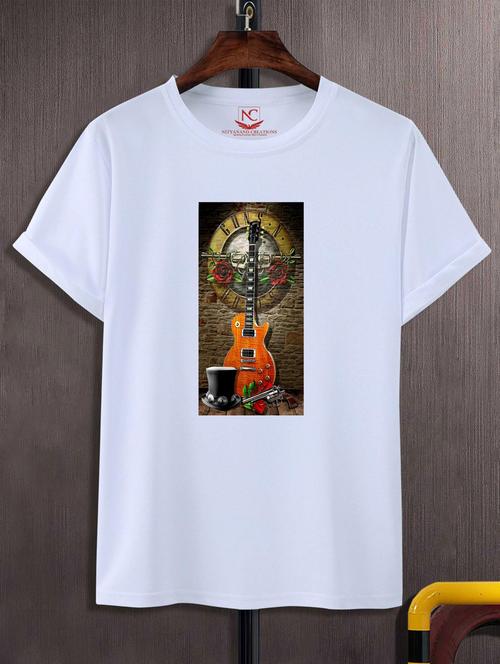 unisex white graphic printed t-shirt - 20775851 -  Standard Image - 0