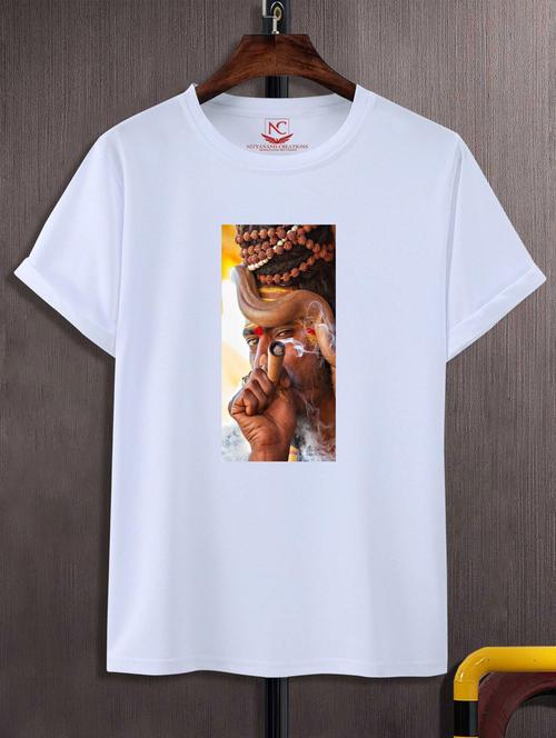 unisex white graphic printed t-shirt - 20775855 -  Standard Image - 0