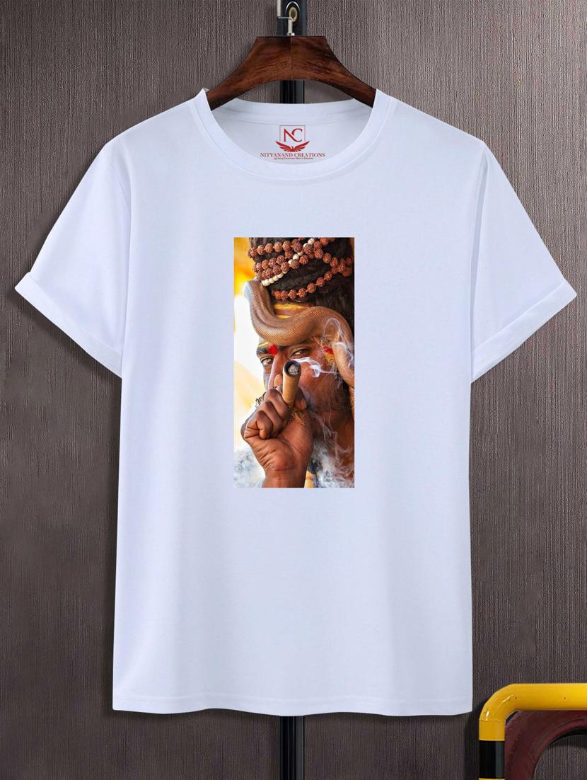 unisex white graphic printed t-shirt - 20775855 -  Zoom Image - 0