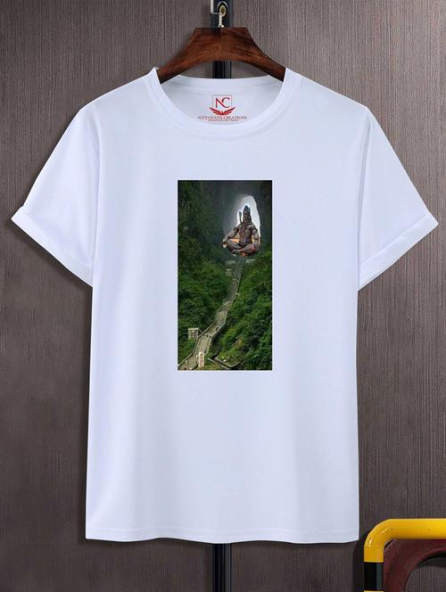 unisex white graphic printed t-shirt - 20775859 - Standard Image - 0