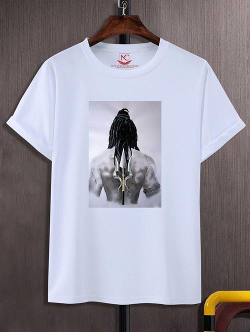 unisex white graphic printed t-shirt - 20775863 -  Standard Image - 0