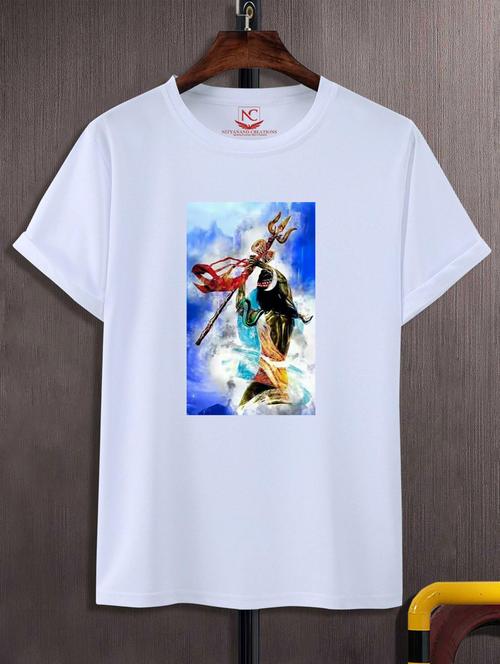 unisex white graphic printed t-shirt - 20775865 -  Standard Image - 0