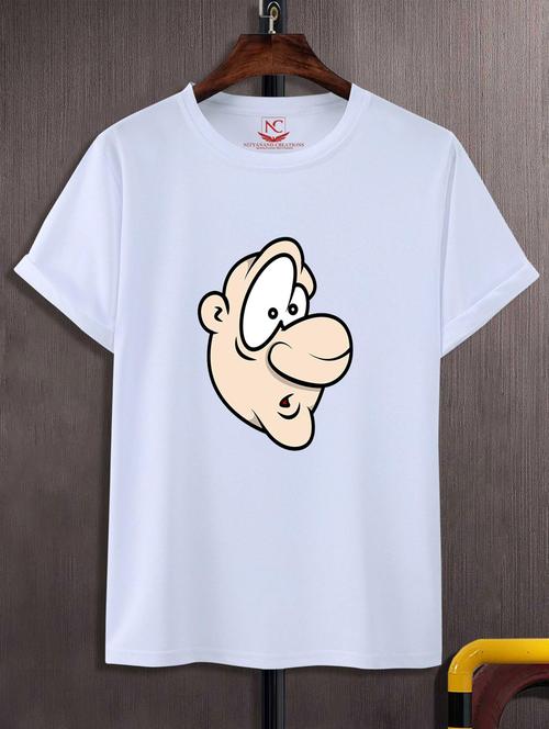unisex white graphic printed t-shirt - 20775876 -  Standard Image - 0